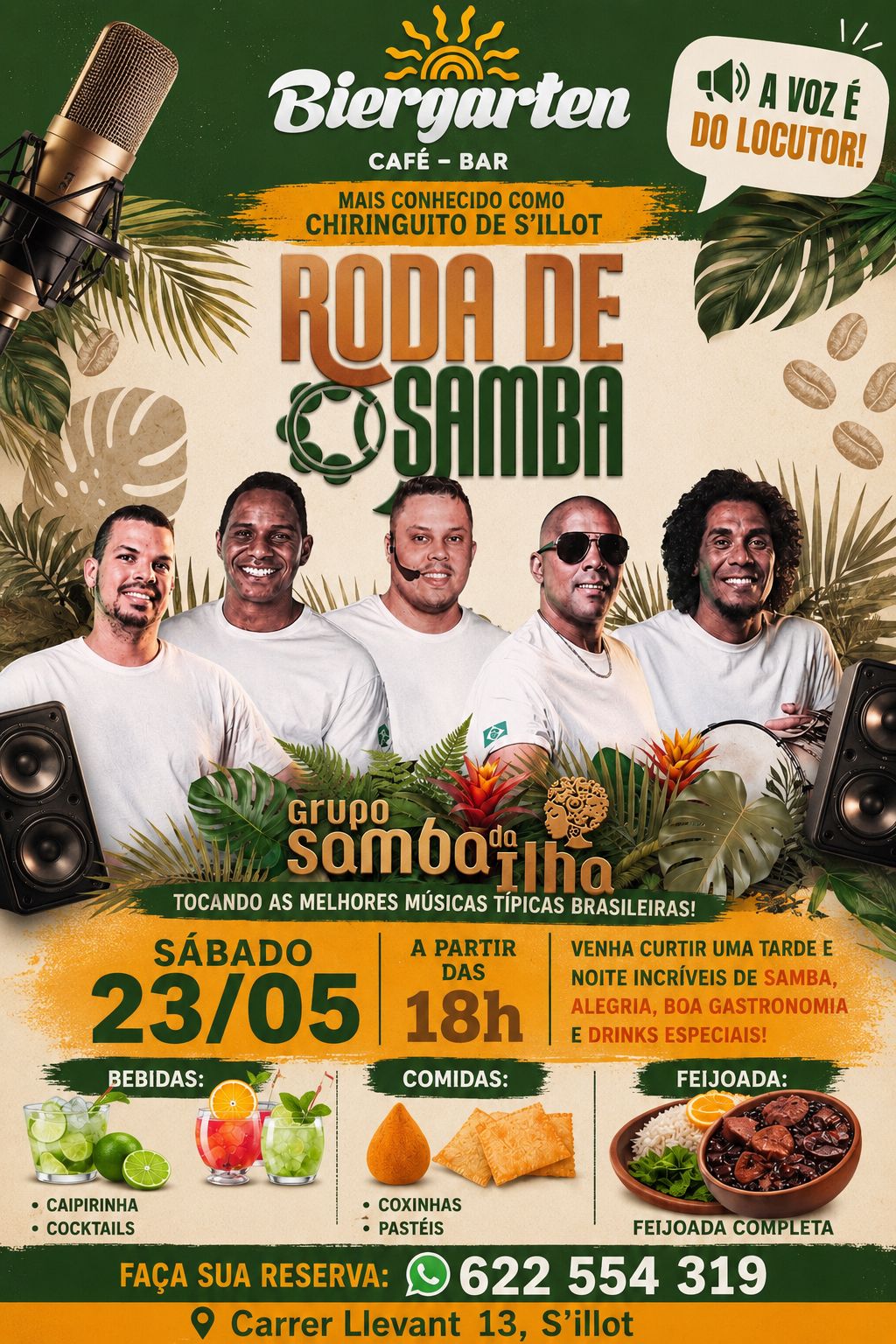 Roda de Samba en el Biergarten – música ao vivo con el Grupo Samba da Ilha